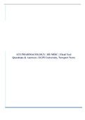 ATI PHARMACOLOGY &vert; HS MISC &vert; Final Test Questions & Answers &vert; ECPI University&comma; Newport News