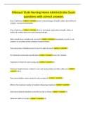 Missouri State Nursing Home Administrator Exam questions with correct answers