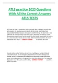 ATLS practice 2023 Questions With All the Correct Answers ATLS TESTS
