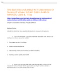 Test Bank for Davis Advantage for Fundamentals Of Nursing &lpar;2 Volume Set&rpar;&comma; 4th Edition&comma; Judith M&period; Wilkinson&comma; Leslie S&period; Treas&comma; Karen L&period; Barnett&comma; Mable H&period; Smith