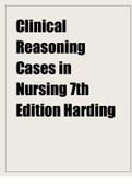 Clinical Reasoning Cases in Nursing 7th Edition Harding Snyder Test Bank&period;