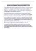 Internet-Based Research SBE CITI Questions And Answers 