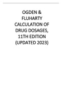 OGDEN & FLUHARTY CALCULATION OF DRUG DOSAGES, 11TH EDITION (UPDATED 2023)