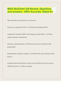 WGU BioChem OA Review&comma; Questions and answers&comma; 100&percnt; Accurate&period; Rated A&plus;