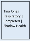 Tina Jones Respiratory Completed Shadow Health.