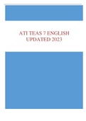 ATI TEAS 7 ENGLISH UPDATED 2023- ( QUESTIONS & ANSWERS) SCORED 1100