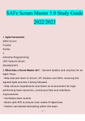 SAFe Scrum Master Study Guide  questions verified with 100&percnt; correct answers