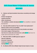 SAFe Scrum Master  questions verified with 100&percnt; correct answers