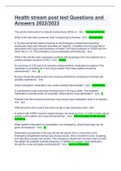 Health stream post test Questions and Answers 2022&period;