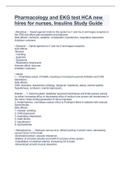 Pharmacology and EKG test HCA new hires for nurses&comma; Insulins Study Guide&period;