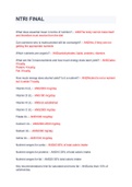 NTRI FINAL With grade A&plus; and with verified solutions available