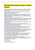 Med Surg Nursing Concepts&comma; Complete Solution