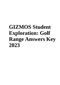 GIZMOS Student Exploration: Golf Range Answers Key 2023