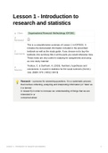 Lesson 1 - Introduction to research and statistics IOP2601