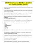 VATI Medical-Surgical 2020  Exam Questions and Answers &lpar;Verified Answers&rpar;