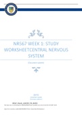 NR567 Week 1&colon; Study Worksheet Central Nervous System 2023