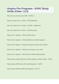 Virginia Fire Programs - EVOC Study Guide &lpar;Class 1&comma;2&comma;3&rpar; &vert; 100 Questions with 100&percnt; Correct Answers &vert; Updated & Verified