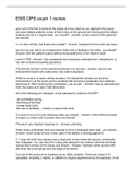 EMS OPS exam 1 review Questions And Answers