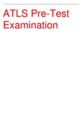 ATLS Pre-Test  Examination 2023 Questions & Answers Latest Update