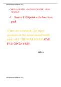 HESI RN MENTAL HEALTH/PSYCHIATRIC EXAM NEWFILE 2023 (Scored 1370 point with this exam pack)
