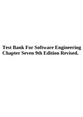 Test Bank For Software Engineering Chapter Seven 9th Edition Revised.