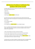 AEM Business Practitioner Certification Prep questions with correct answers