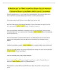 Salesforce Certified Associate Exam Study Notes &plus; Glossary Terms questions with correct answers