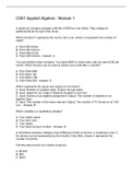 C957 Applied Algebra - Module 1 Quiz