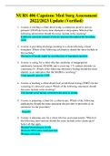 NURS 406 Capstone Med Surg Assessment 2022&sol;2023 Update &lpar;Verified&rpar;