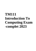 TM111 Introduction To Computing Exam -complete 2023