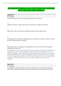 ADVANCED PHARMACOLOGY QUIZZES Bank