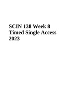 SCIN 138 Week 8 Timed Single Access 2023