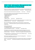 WGU C468 Information Management And The Application of Technology 
