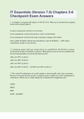 IT Essentials &lpar;Version 7&period;0&rpar; Chapters 5-6 Checkpoint Exam Answers &vert; Questions with 100&percnt; Correct Answers &vert; Updated & Verified