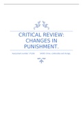 Critical Review: Historical Changes in Punishment