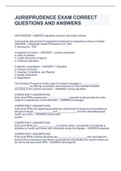 JURISPRUDENCE EXAM CORRECT QUESTIONS AND ANSWERS