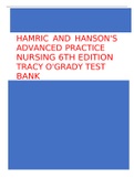 Test Bank For Advanced Practice Nursing 6th Edition Hamric and Hanson's