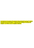 Test Bank for Essentials of Psychiatric Mental Health Nursing 8th Edition Concepts of Care in Evidence – Based Practice Morgan Townsend All Chapter 1-32 With Correct Complete Solutions & Essentials of Psychiatric Nursing 2nd Edition Boyd Test Bank Chapter