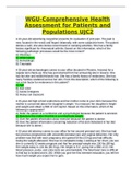 WGU-Comprehensive Health Assessment for Patients and Populations UJC2 Questions With All Answers) Download To Score An A