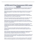 LETRS Unit 8 Final Assessment 2023 Latest  Update