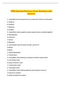 TEAS Nursing Enterence Exam Questions And Answers