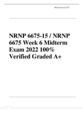 NRNP 6675-15 Week 6 Midterm Exam -with 100&percnt; verified answers