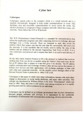 Class notes Cyber Law  2000 