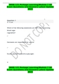  BIOD 121 Portage Learning&sol;Module 2 All Exam Questions and Answers Latest Update 2022