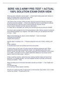 SERE 100&period;2 ARMY PRE-TEST 1 ACTUAL 100&percnt; SOLUTION EXAM OVER-VIEW