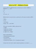 Intro to HIT &ndash; Midterm Exam &vert; 250 Questions with 100&percnt; Correct Answers &vert; Verified