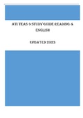 ATI TEAS 6 Reading & English Study Guide - ALL SECTIONS PREP with Questions & Answers (Scored 98%) Updated 2023