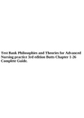 Test Bank Philosophies and Theories for Advanced Nursing practice 3rd Edition Butts Chapter 1-26 Complete Guide.