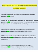 RNFA FINAL EXAM 2023 Questions and Answers &lpar;Verified Answers&rpar;