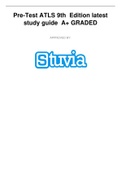Pre-Test ATLS 9th Edition latest study guide A&plus; GRADED 2023 QUESTION & ANSWER